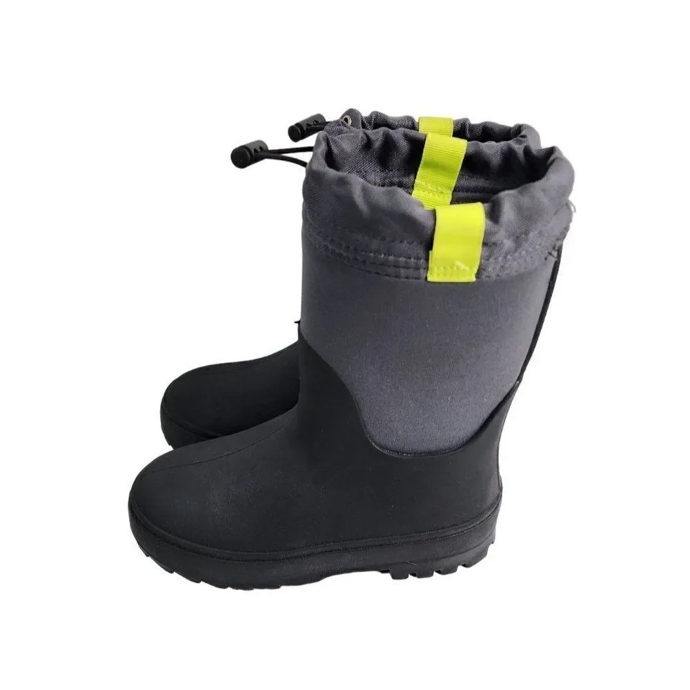 Cat & Jack Size 2 Grey Snow Boots, NEW